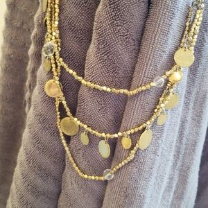 3 strand discs and bead necklace